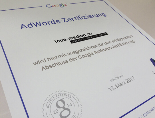 Adwords-Zertifizierung-Icue